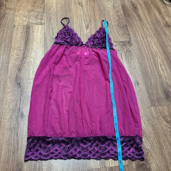 Victorias Secret Very Sexy Babydoll Lace Chemise Dress Size Small Purple - Picture 11 of 11
